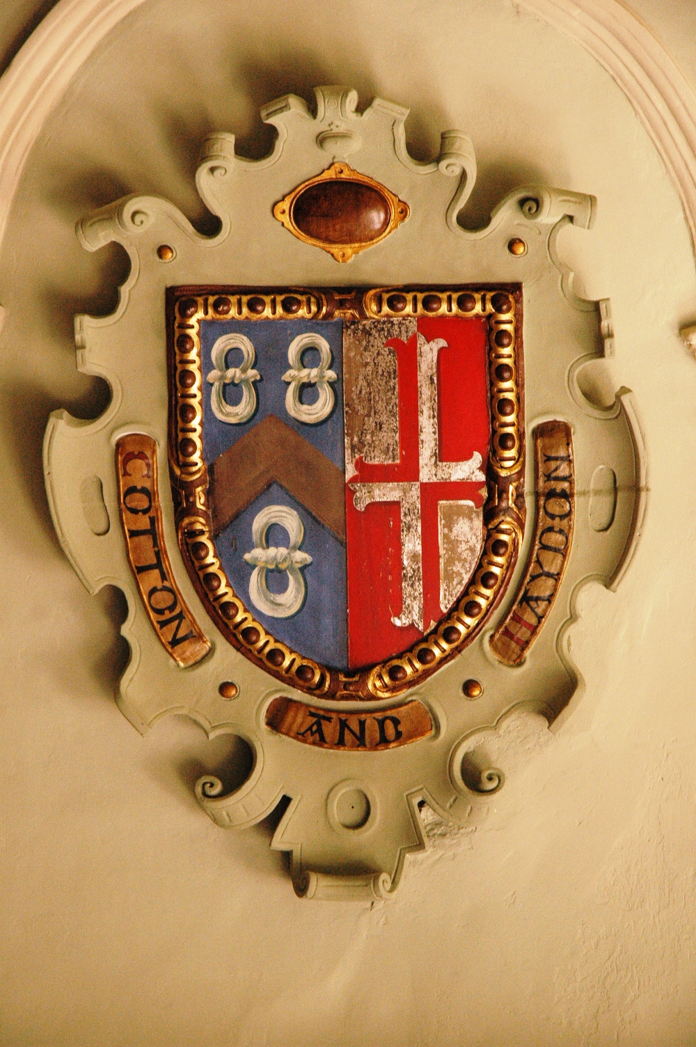 Joined arms of the Cotton and Hayton families