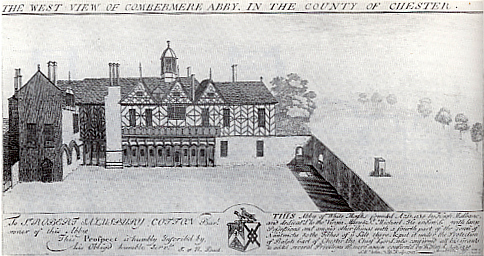 1727 engraving of Combermere Abbey