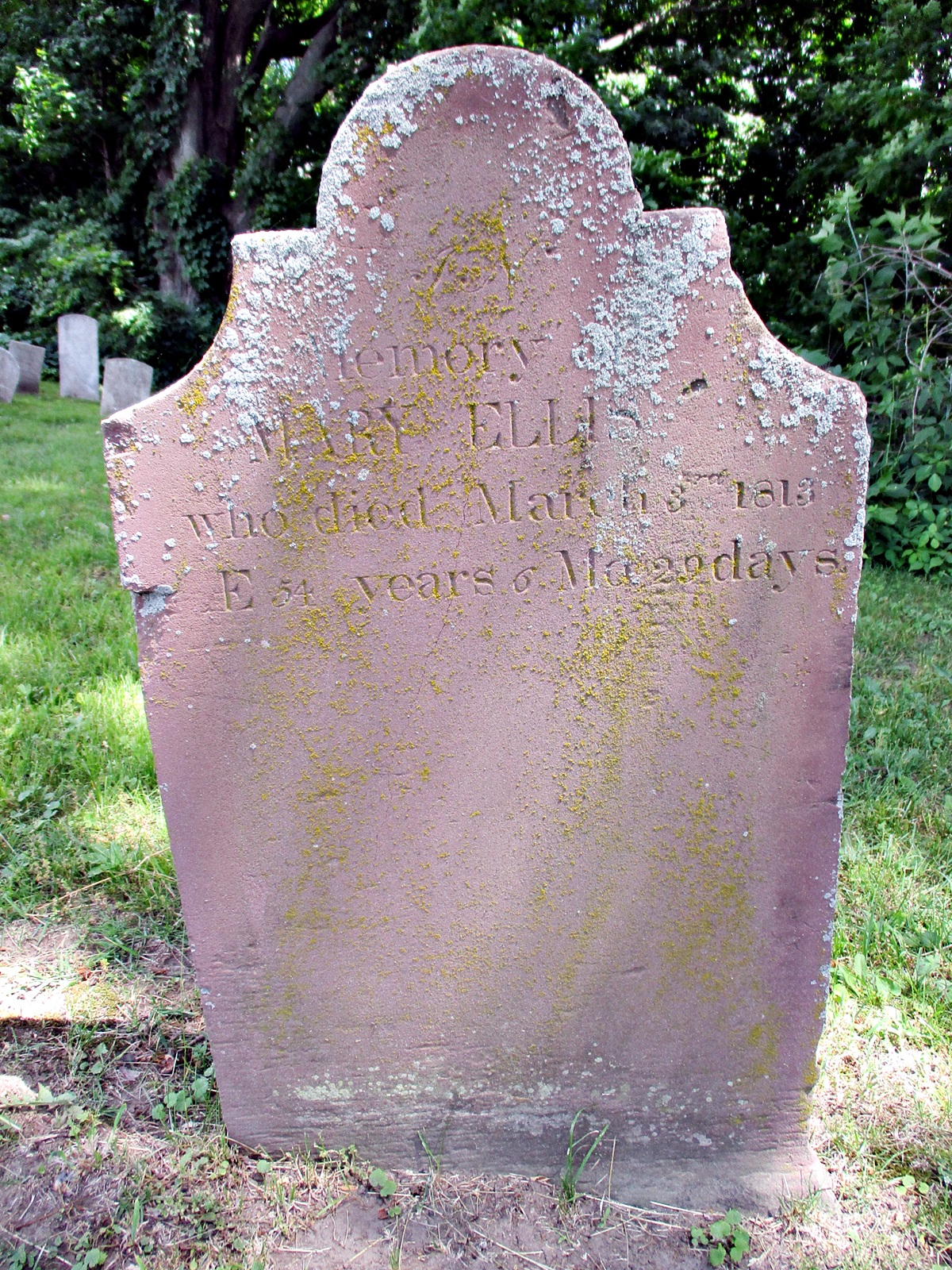 Gravestone of Mary (Crouch) Ellis
