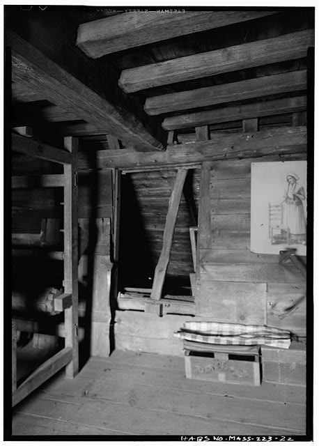 Photograph of beams and joists in the Fairbanks House