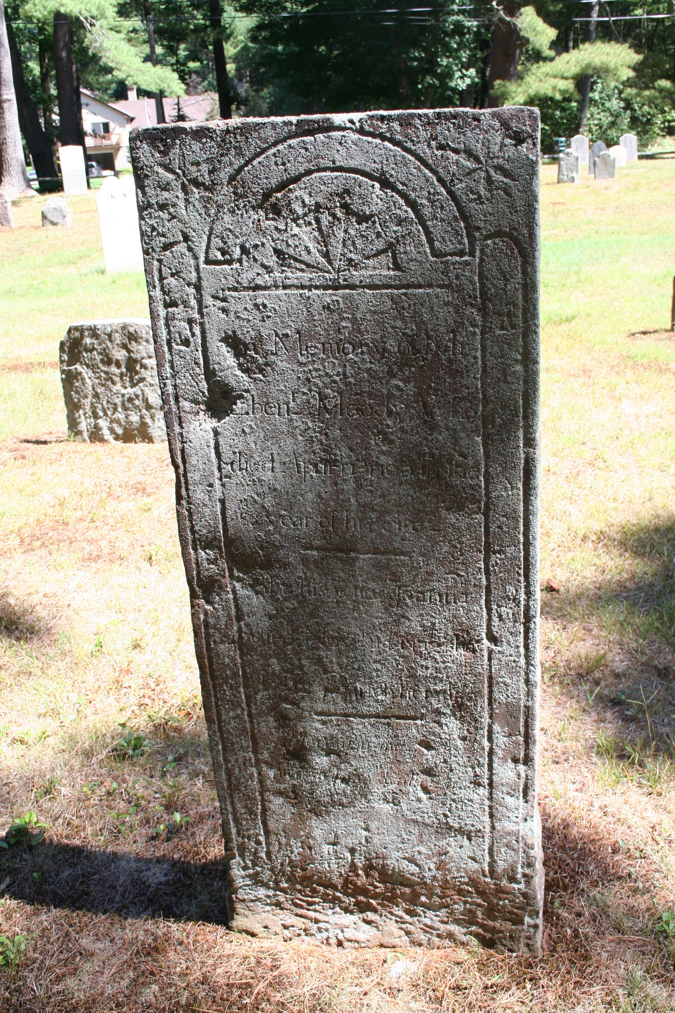 Gravestone of Ebenezer and Joanna (Warner) Moody