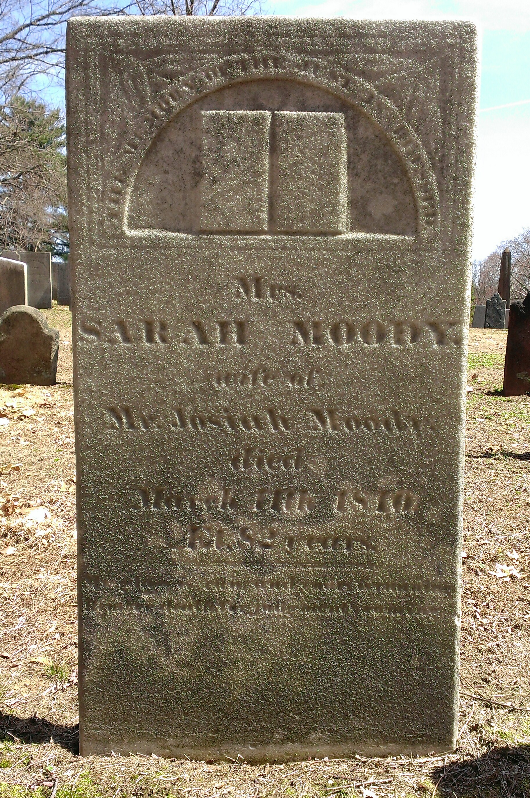 Gravestone of Mrs. Sarah Moody