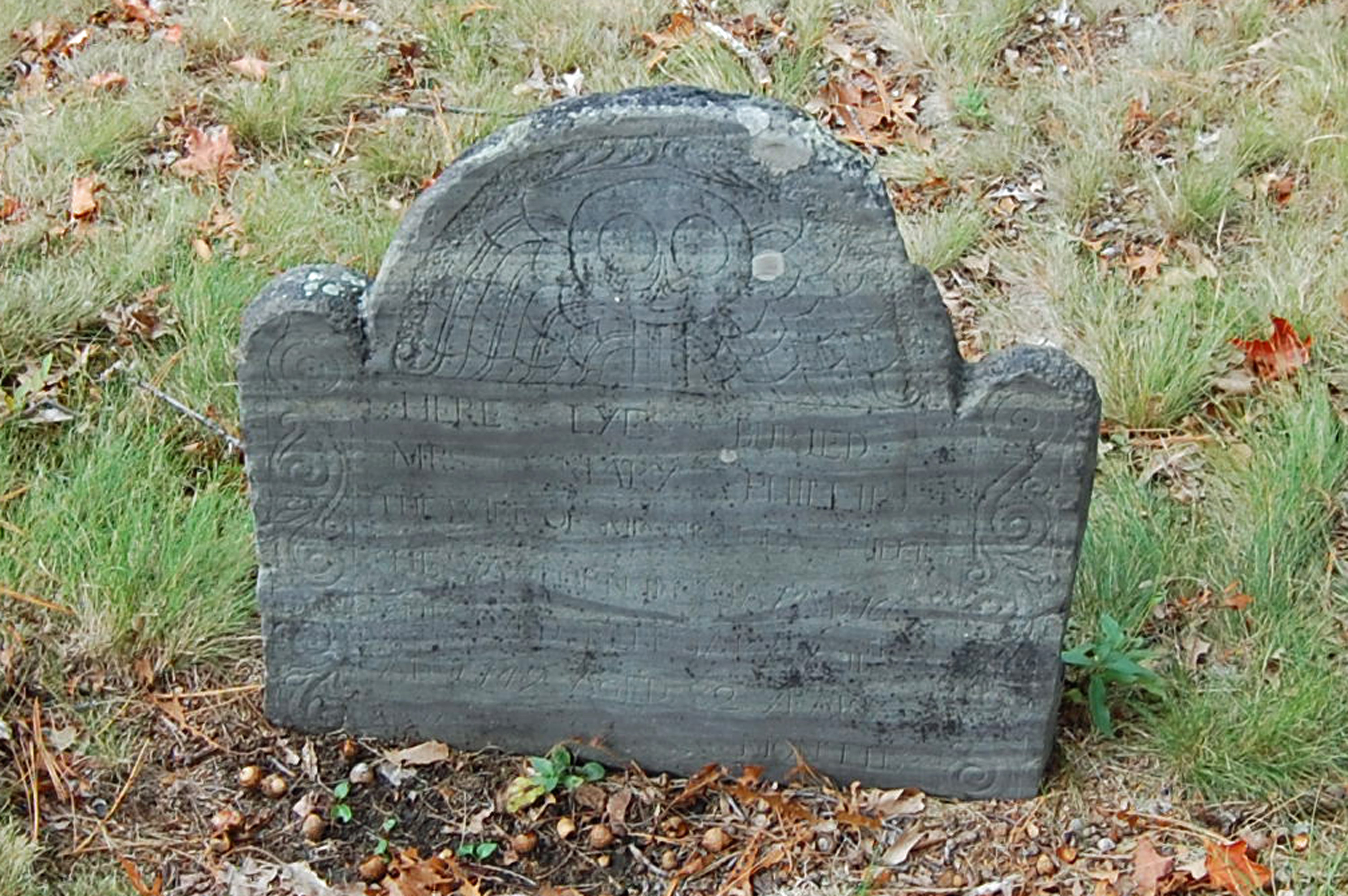 Gravestone of Mrs. Mary Phillips