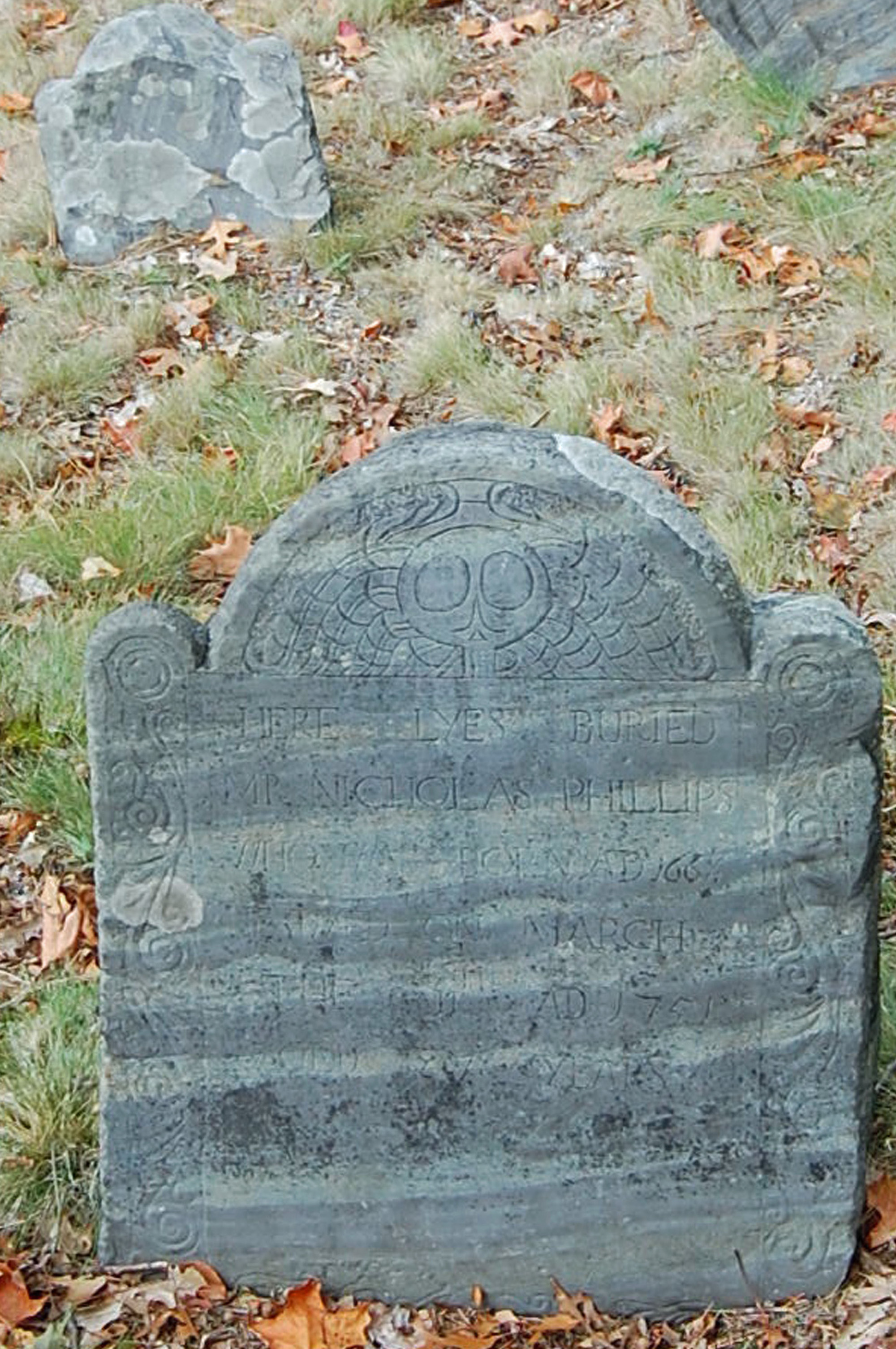 Gravestone of Nicholas Phillips