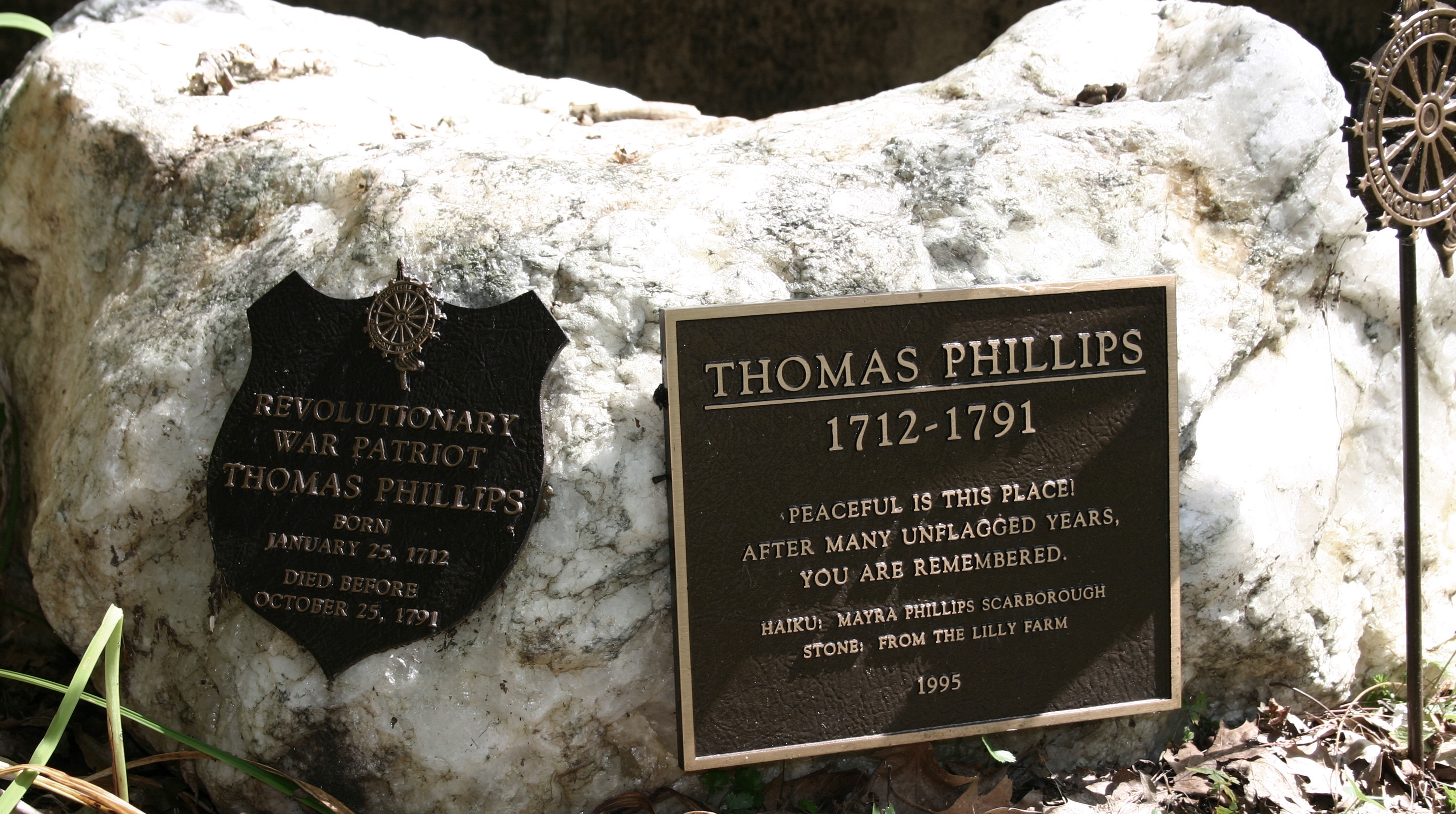 Memorial of Thomas Phillips