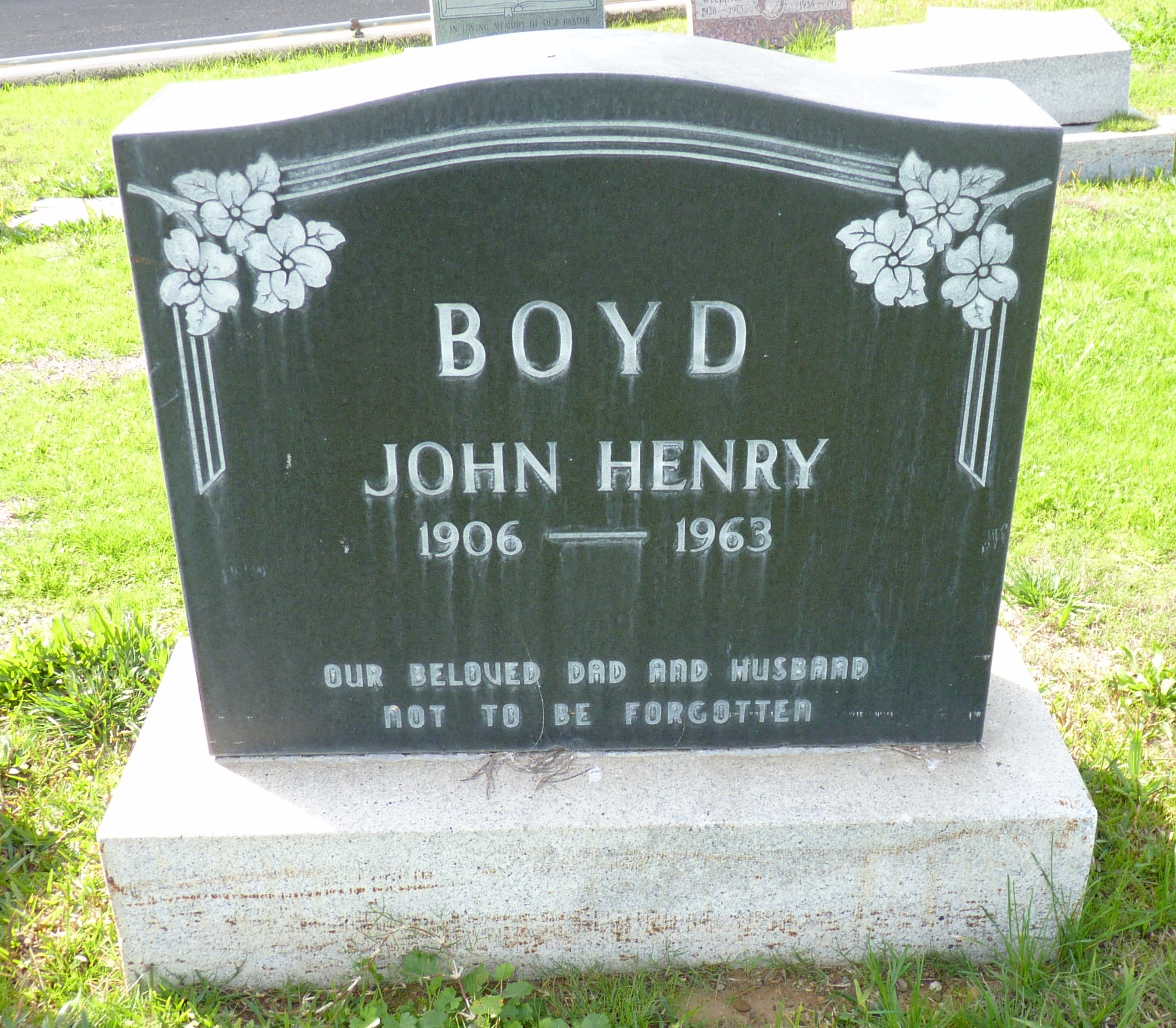 Gravestone of John Henry Boyd