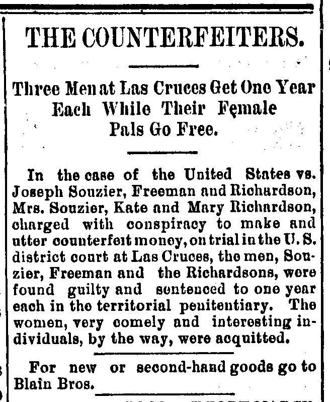 Article on the Richardsons and Souziers’ trial and conviction of the men of the family