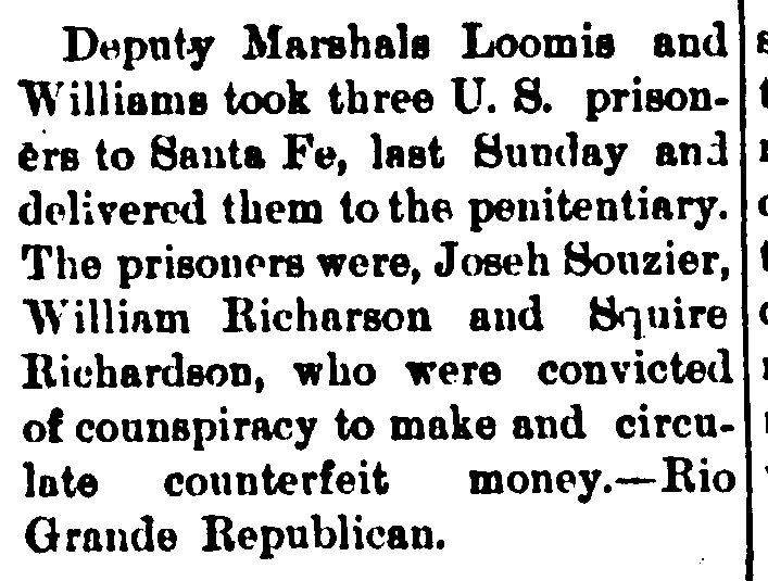 Article about the prisoners’ delivery at Santa Fe