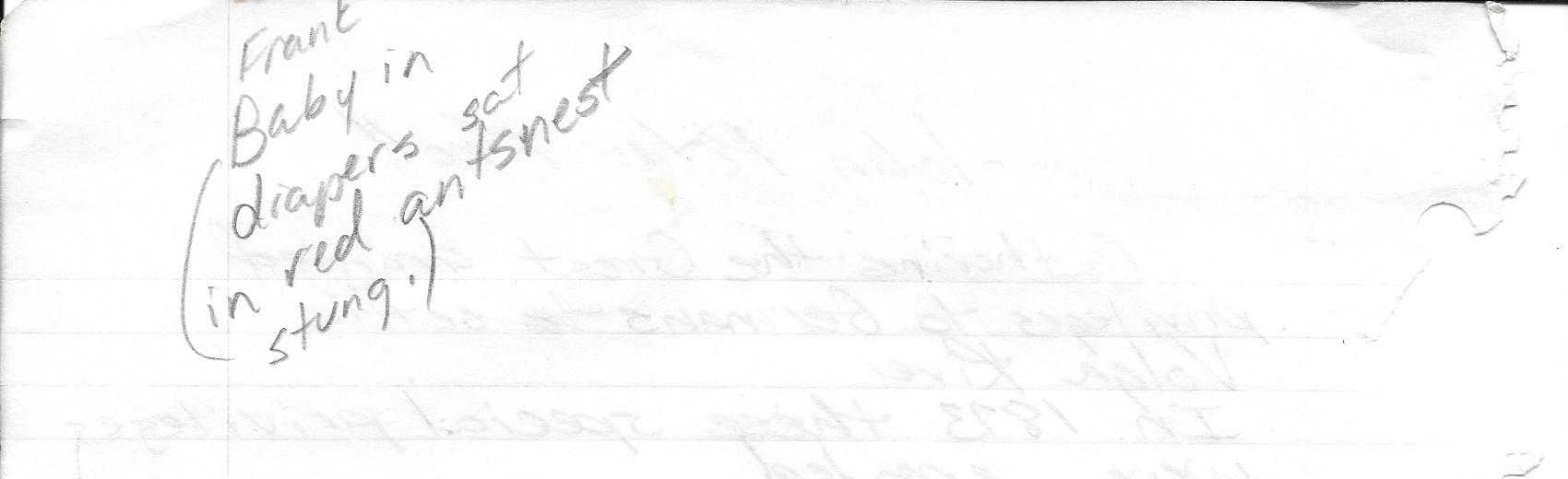 Part of a page with a final handwritten note about Frank Boyd