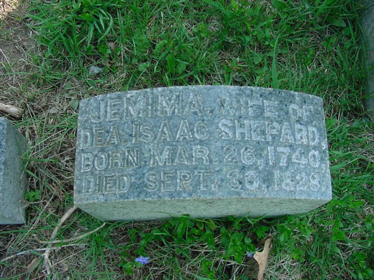 Gravestone of Jemima (Smith) Shepard