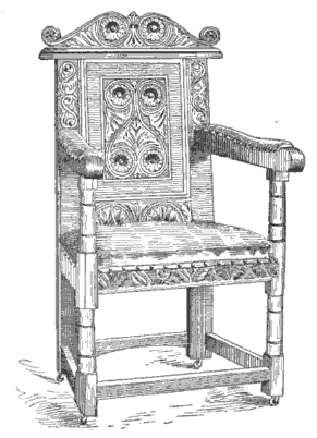 Illustation of chair of Robert Treat