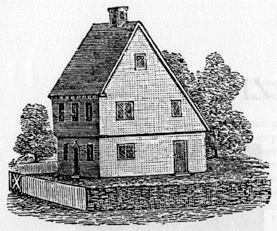Drawing of Robert Treat's house