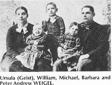 Photo of the Peter Andrew and Ursula (Geist) Weigel family