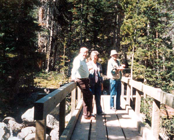 Frank and Florence on a foot bridge