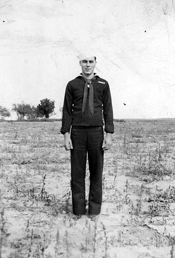 John Mahler in uniform standing in a field