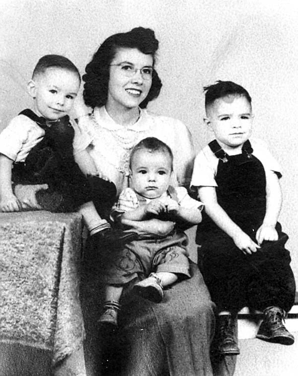 Bertha with her young sons Michael, John, and George