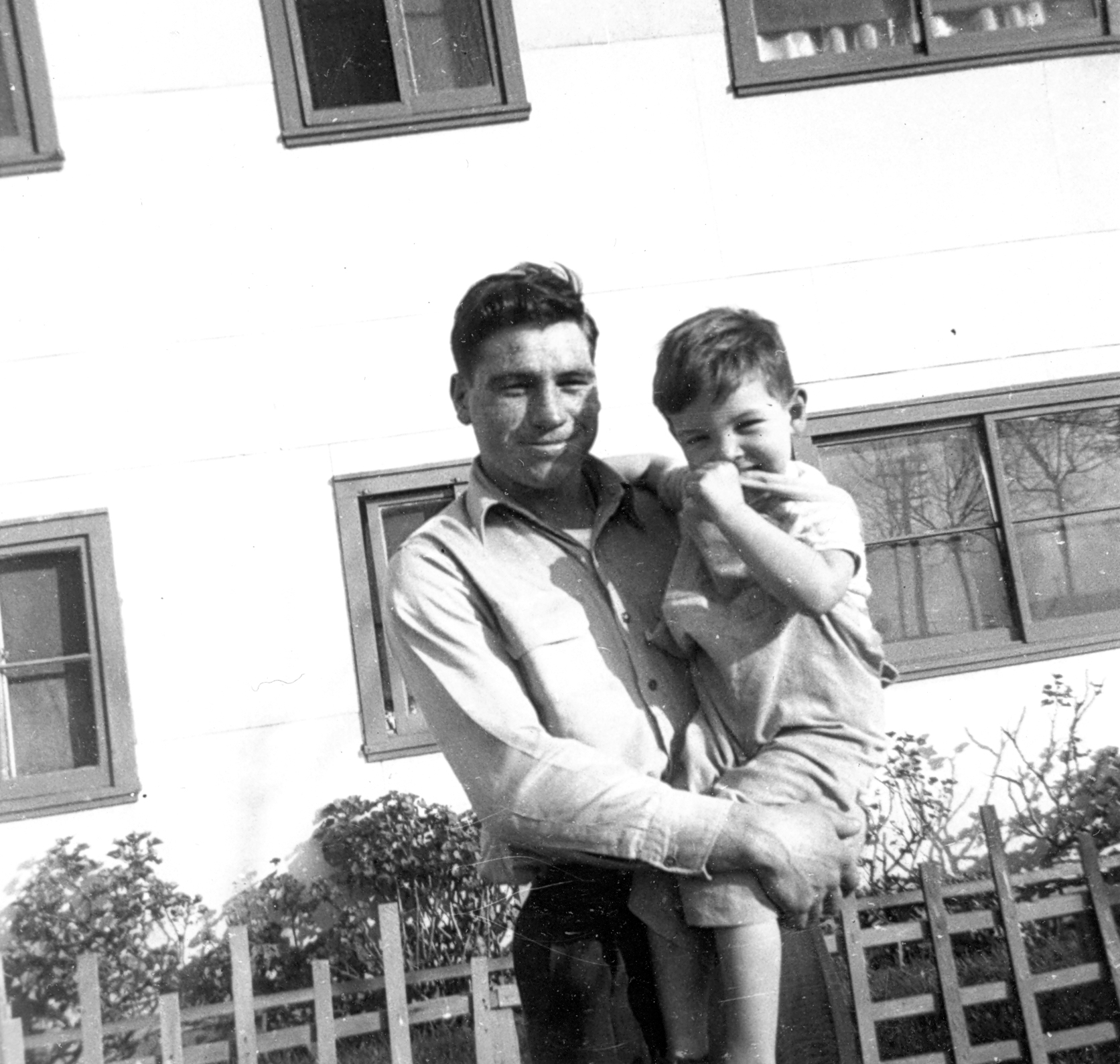 Pete holding his nephew Frank